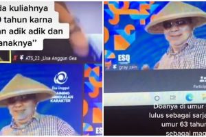 Kisah perjuangan kakek kuliah setelah tertunda 40 tahun, bikin haru