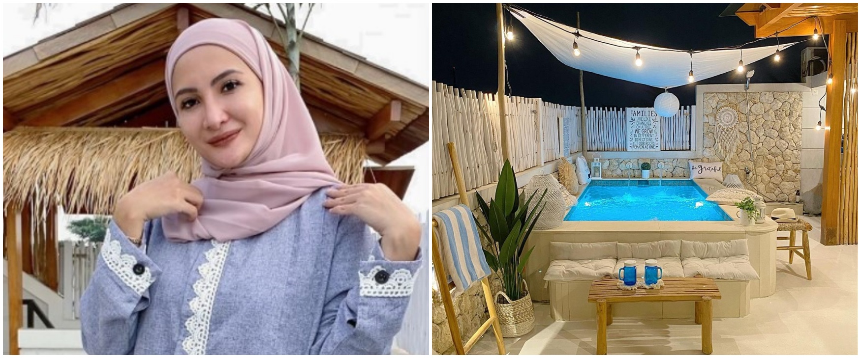 5 Ide estetik Natalie Sarah menata rooftop, bernuansa ala Santorini