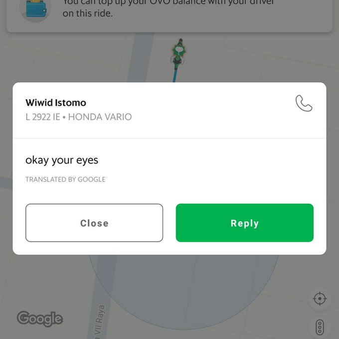 13 Chat lucu pelanggan ojek online balas pakai bahasa asing, kocak
