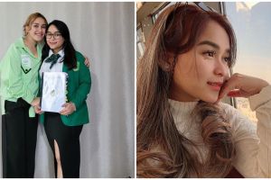 9 Momen kelulusan adik Ayu Ting Ting, dapat bunga dari orang spesial