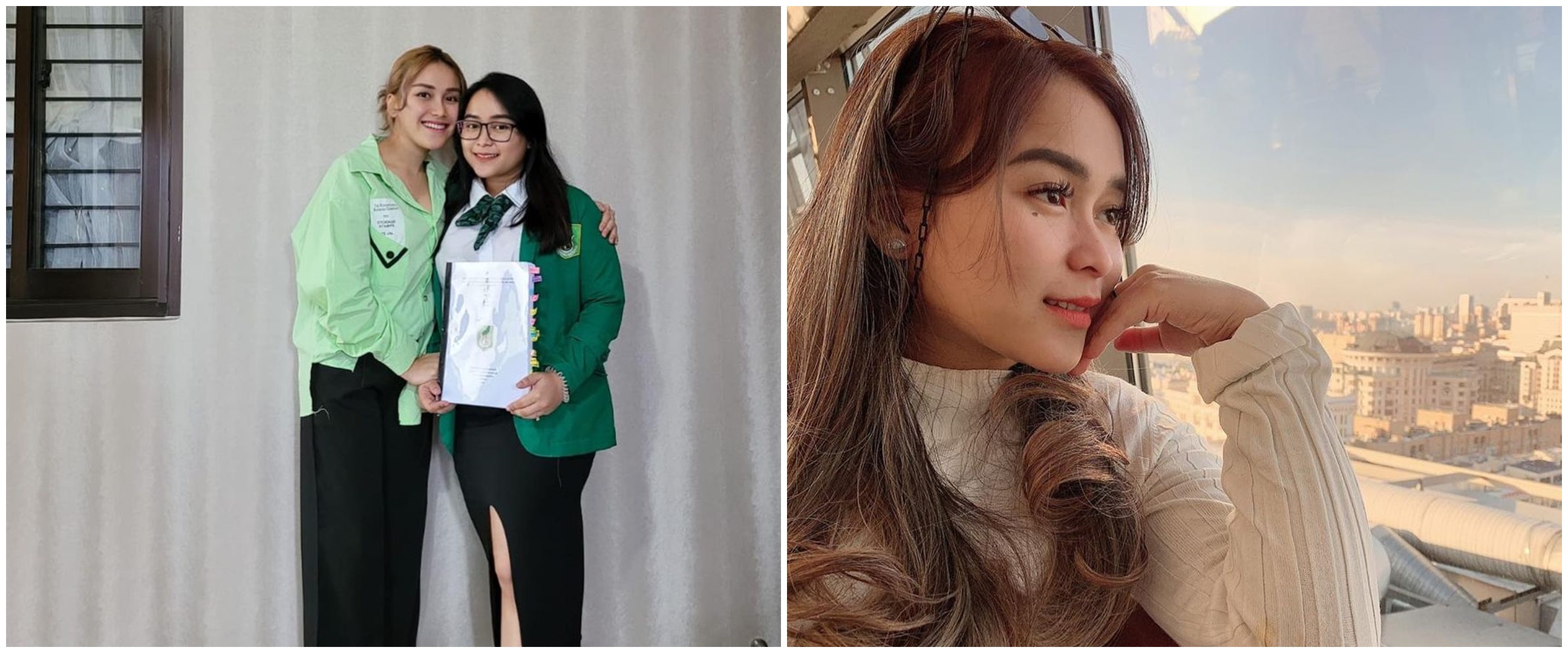 9 Momen kelulusan adik Ayu Ting Ting, dapat bunga dari orang spesial