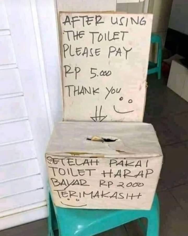 21 Peringatan lucu pakai bahasa Inggris, kocaknya nggak ada obat