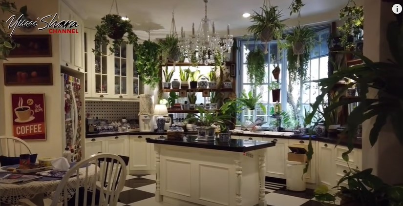 9 Cara Yuni Shara menata dapur,  estetik penuh tanaman