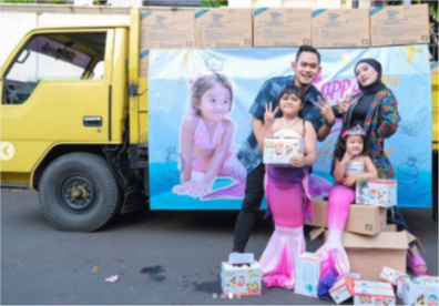 Anak ulang tahun, Gilang Juragan99 beri kado 1 truk Kinder Joy