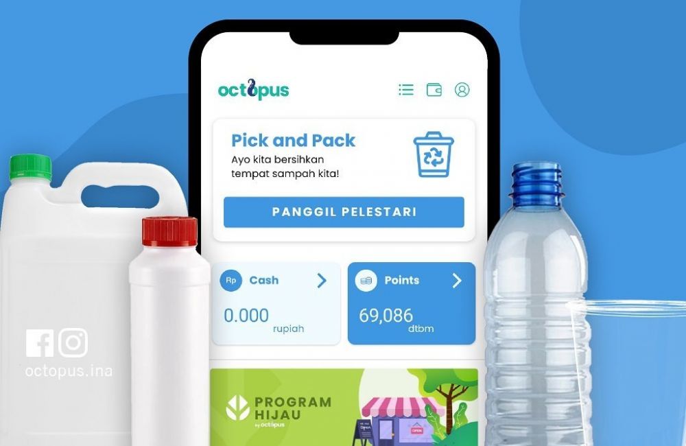 7 Fakta Octopus, aplikasi one stop solution atasi masalah sampah