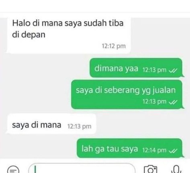 13 Chat lucu driver ojek online ditanya lokasi ini jawabannya nyeleneh