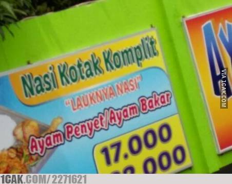 13 Nama makanan di label ini bikin bingung yang baca