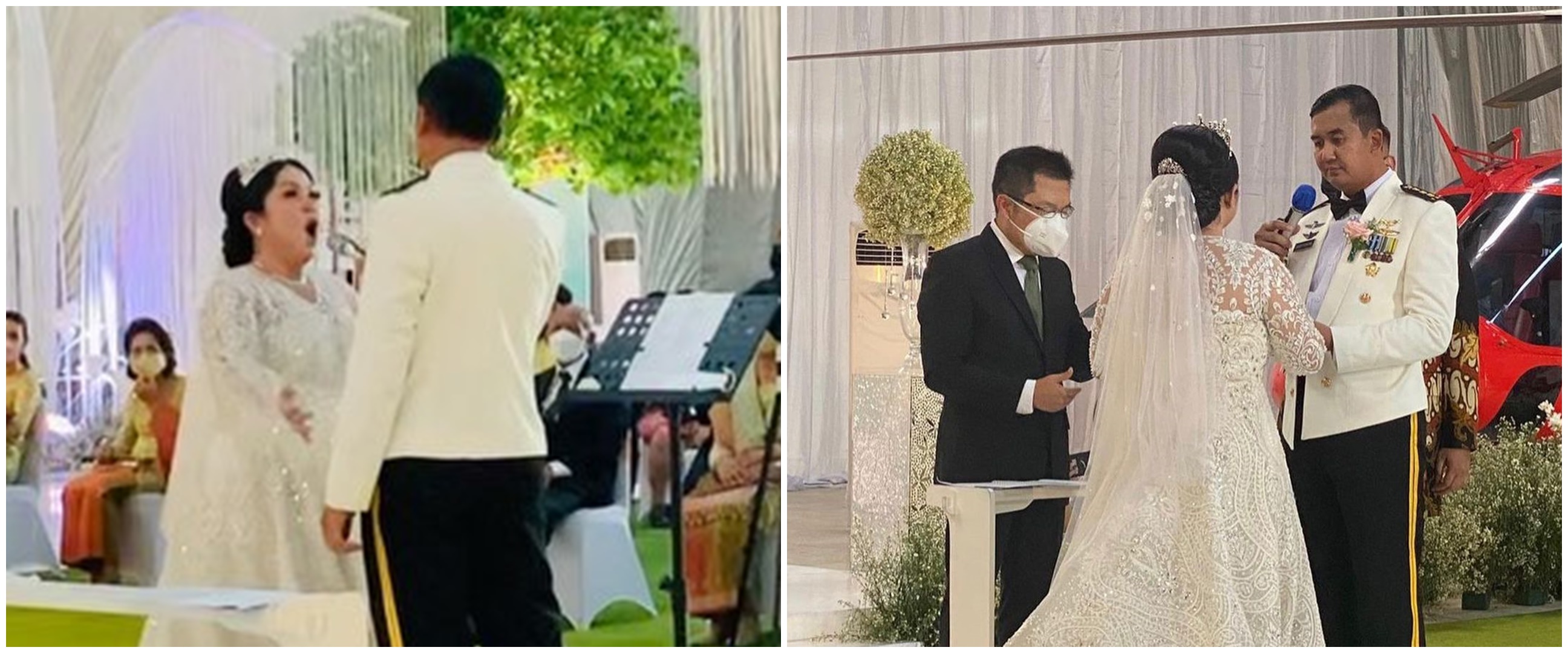 7 Momen pernikahan Joy Tobing dan Kolonel Cahyo Permono, penuh khidmat