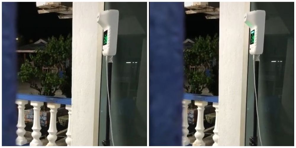Detik-detik alat deteksi suhu bunyi tanpa ada orang, bikin deg-degan