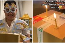 Viral potret kue ulang tahun unik berbentuk paket, dikira kardus