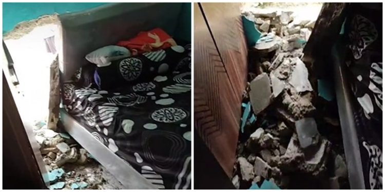 Sempat Dikira Gempa Penyebab Tembok Kamar Ambruk Ini Bikin Syok