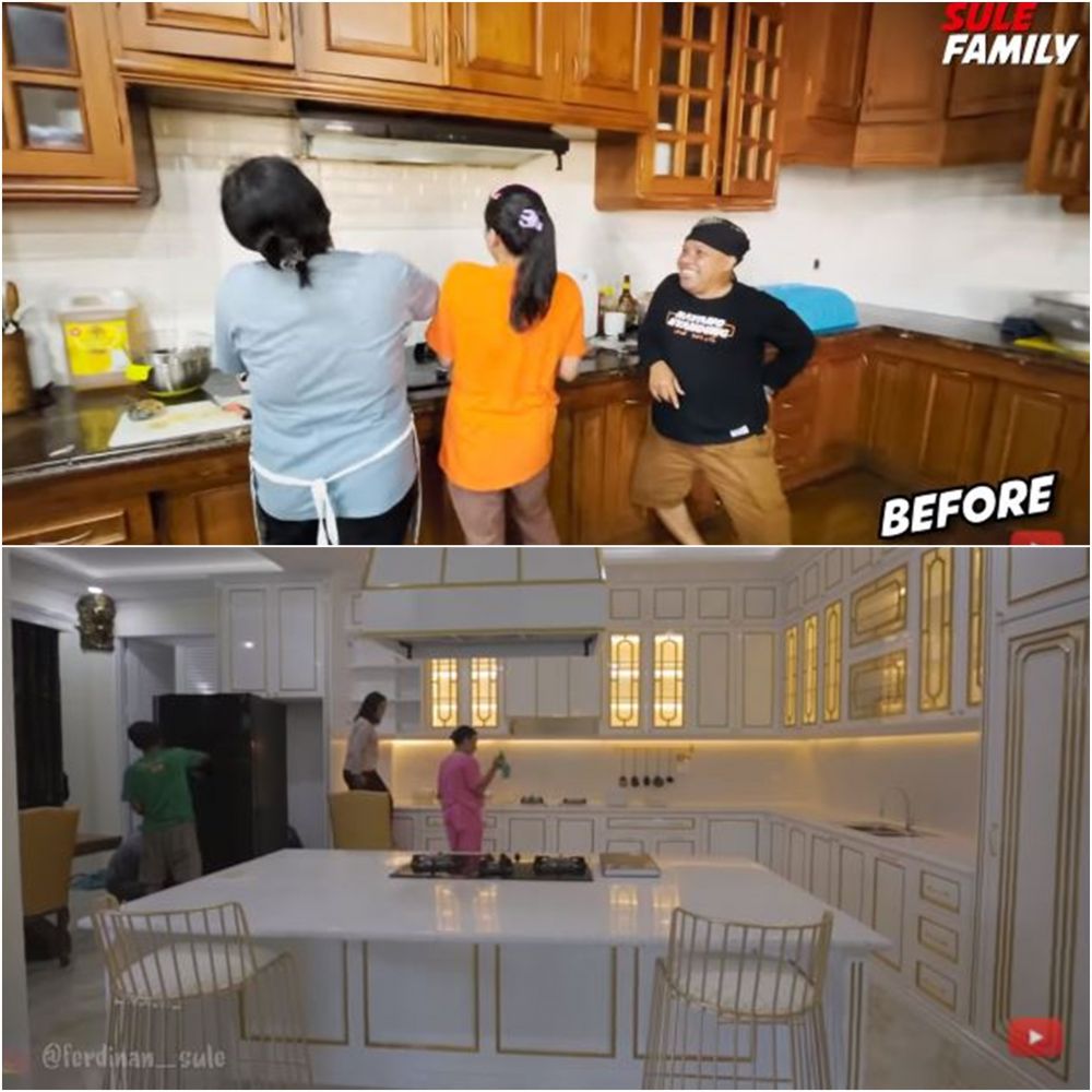 Potret dapur 9 seleb usai renovasi, milik Natalie Holscher nuansa emas