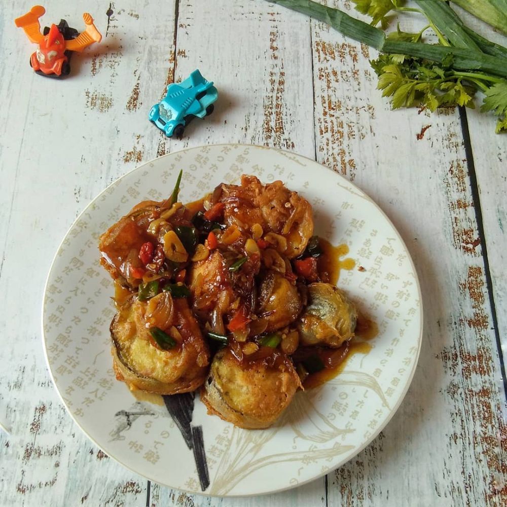 9 Resep kreasi terong siram, nikmat dan mudah dibuat