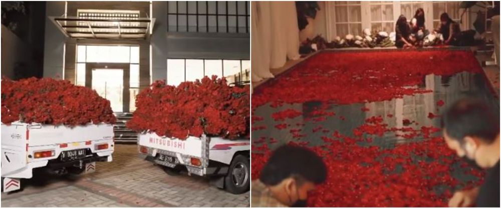 9 Momen Gilang Juragan99 beri kejutan istri, hadiahkan 101.091 mawar