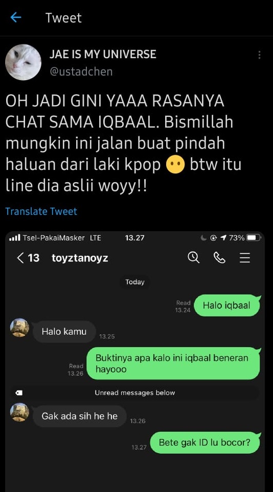 Line ID bocor di media sosial, ini tanggapan bijak Iqbaal Ramadhan