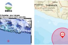 Gempa magnitudo 4.8 guncang pesisir Jogja, terasa hingga Jawa Timur