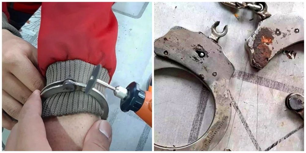 Aksi petugas pemadam kebakaran bantu bongkar borgol ini tuai pujian