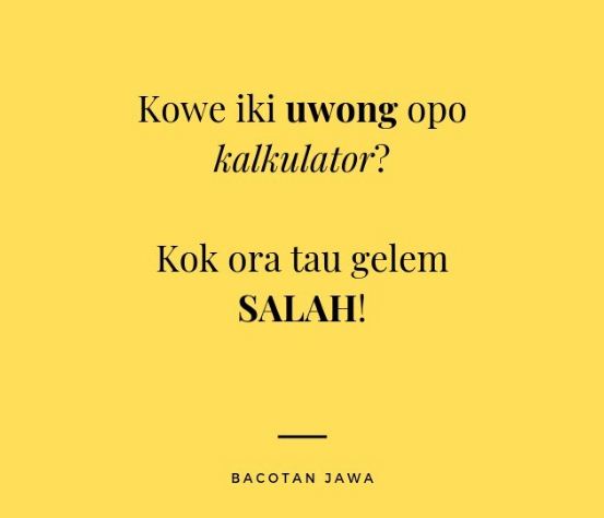 75 Kata-kata sindiran buat teman bahasa Jawa, singkat tapi ngena