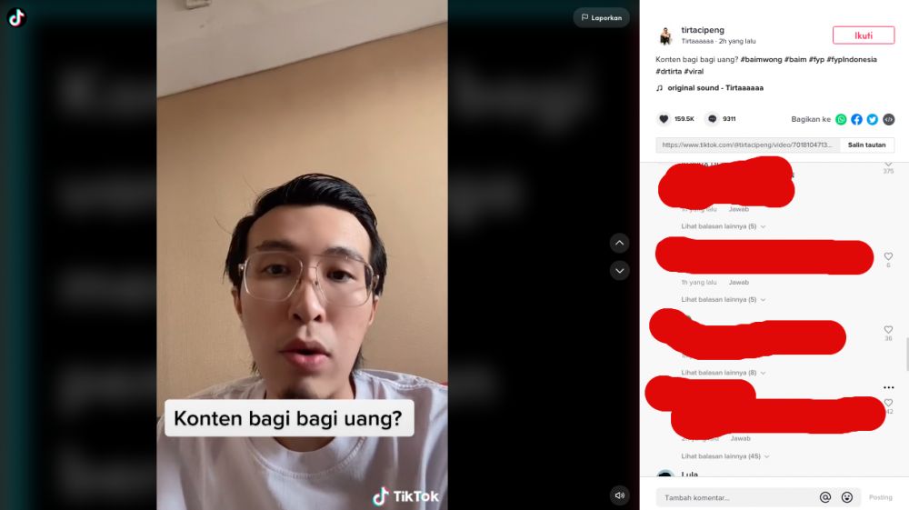 Ramai video Baim Wong, dr Tirta beri pesan soal konten bagi uang