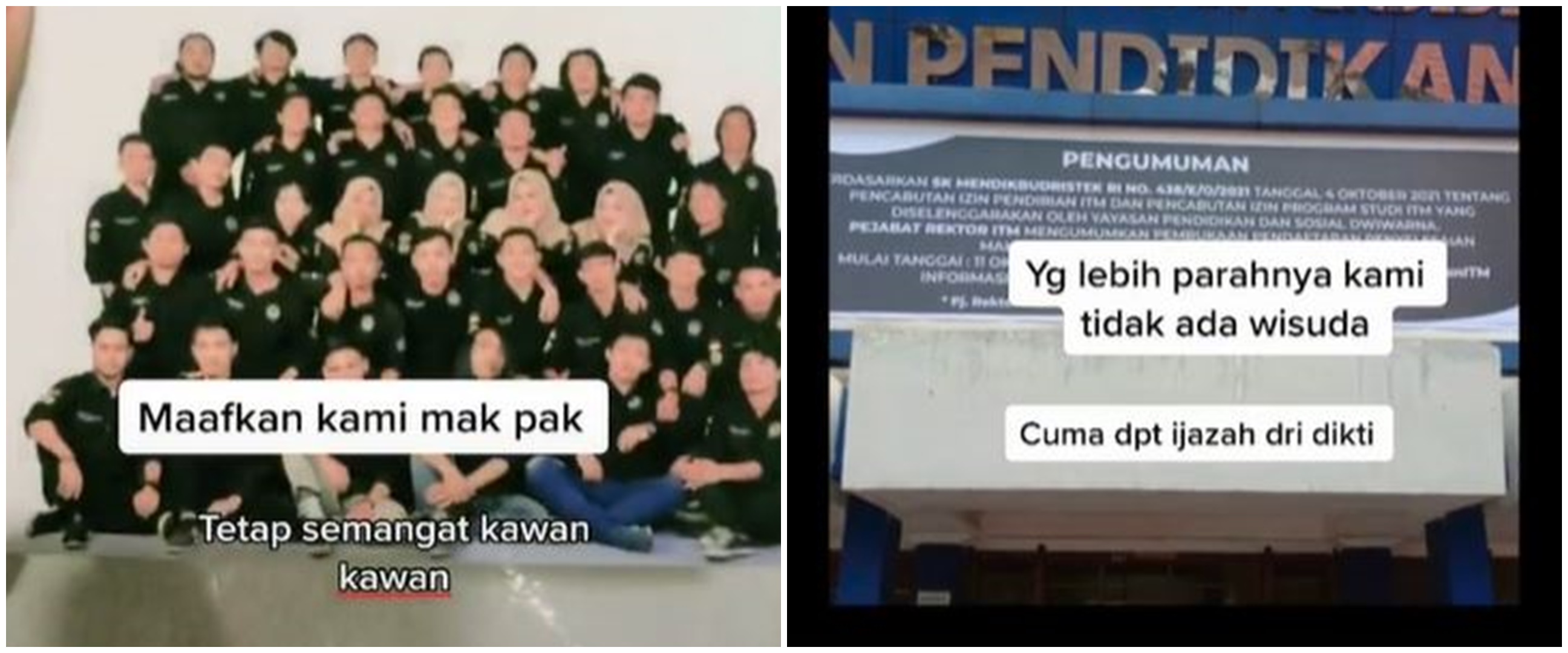 Curhat pilu mahasiswi gagal wisuda akibat perizinan kampus dicabut