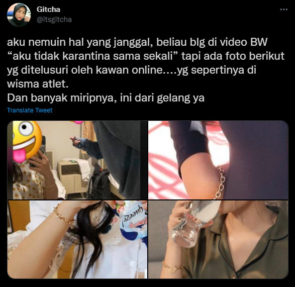 Ngaku tak karantina, foto Rachel Vennya dan Salim di Wisma Atlet viral