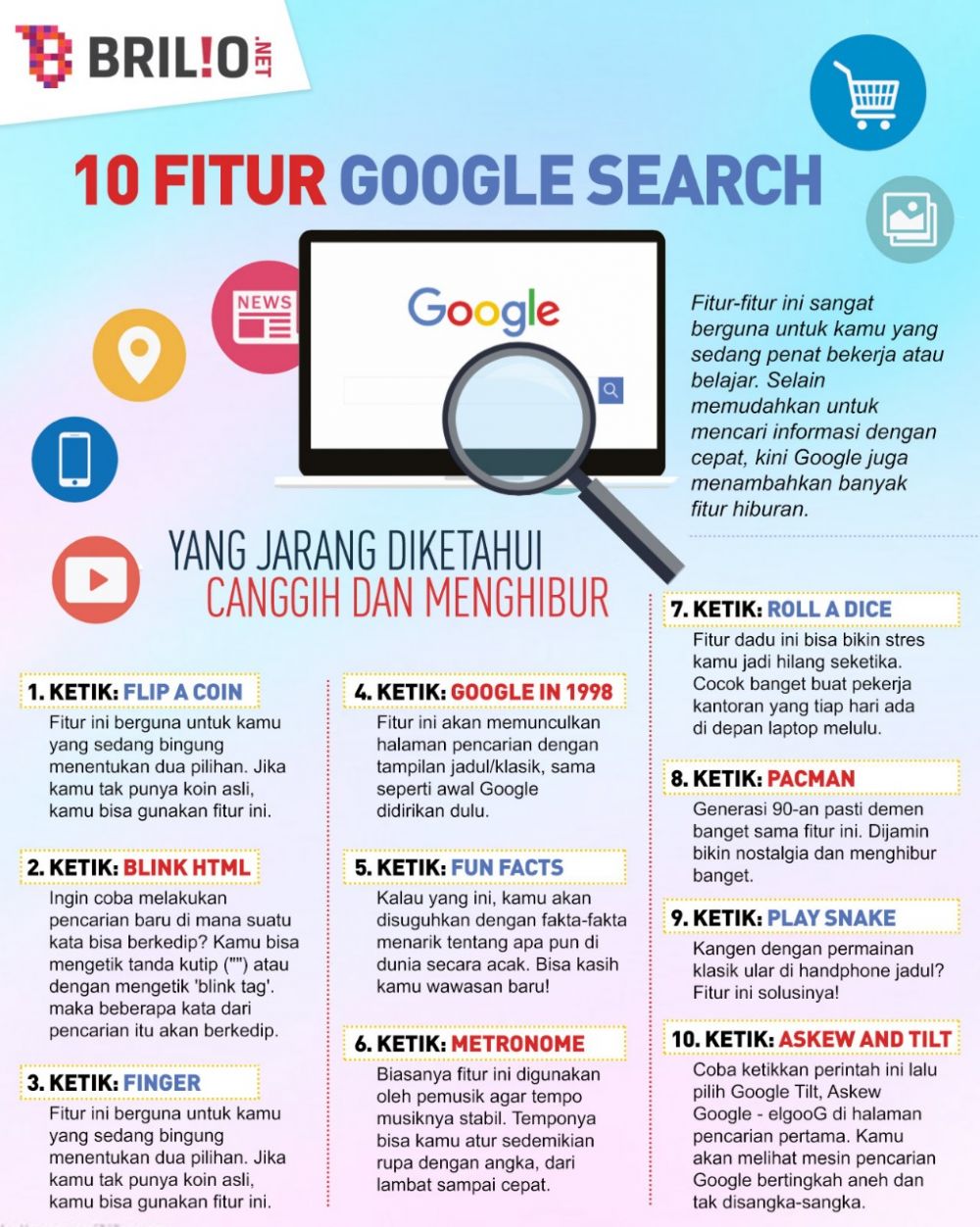 15 Fitur tersembunyi Google Search, pencarian jadi lebih asyik