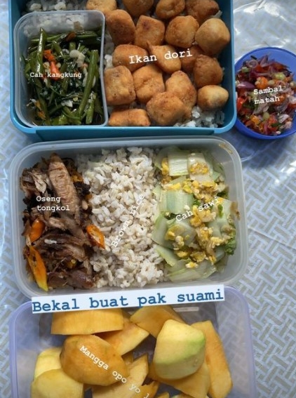 9 Inspirasi bekal buatan VJ Laissti untuk suami, lezat dan bervariasi