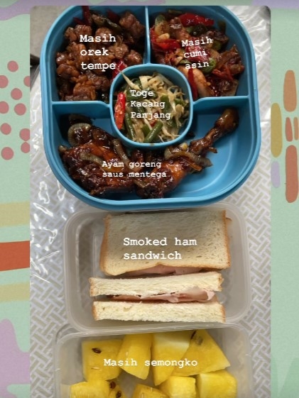 9 Inspirasi bekal buatan VJ Laissti untuk suami, lezat dan bervariasi