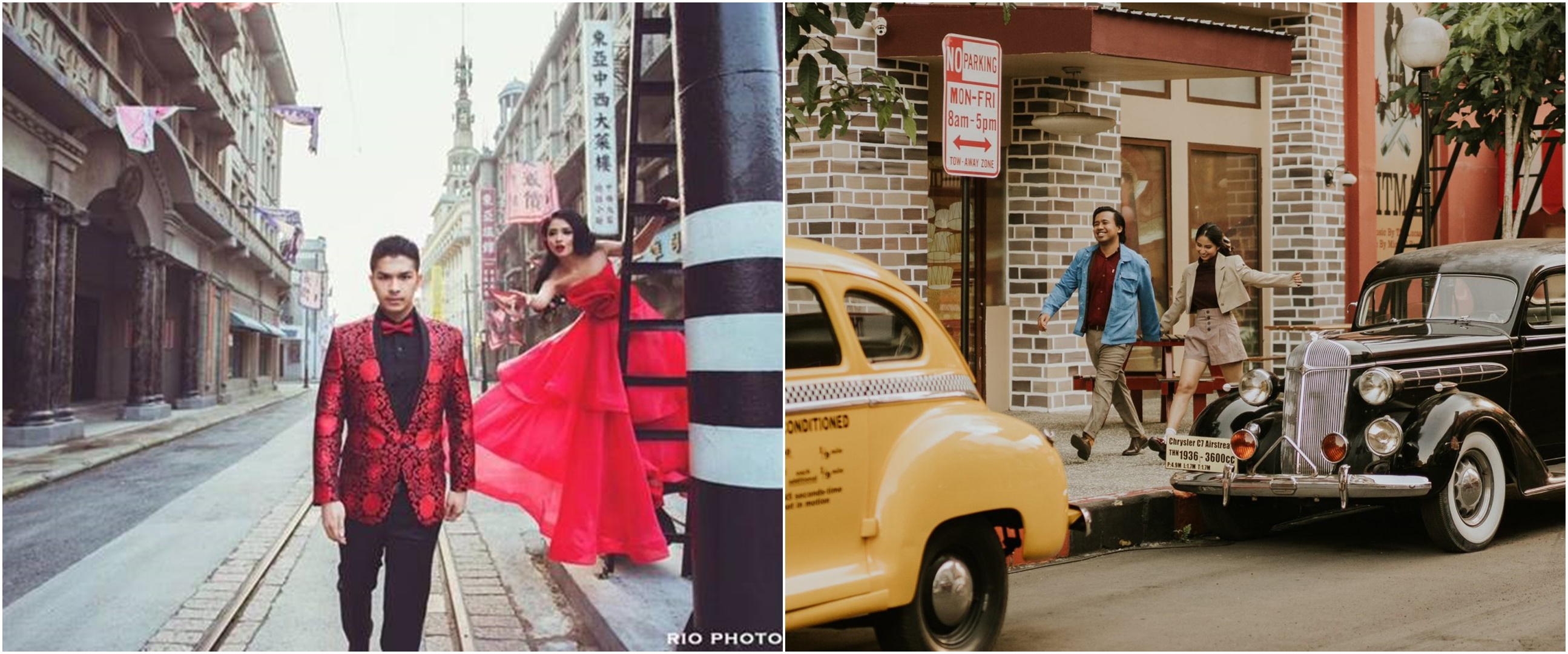 Gaya prewedding street style 8 seleb, Chelsea Olivia pose di Shanghai
