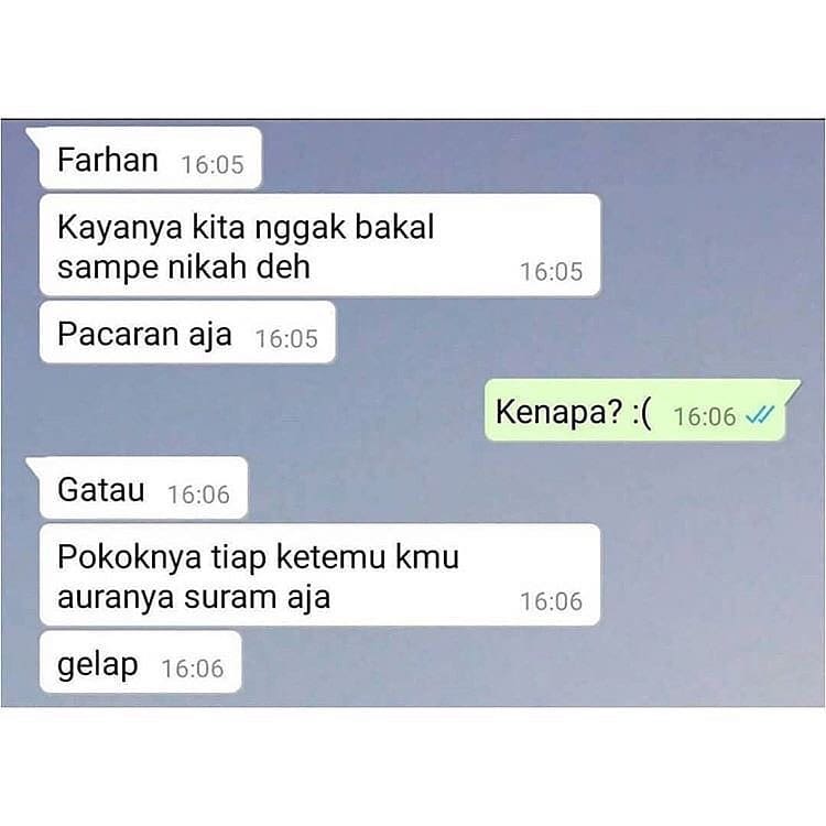 11 Chat lucu cara halus ngajak putus, endingnya nyesek pol