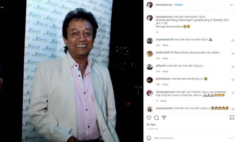 Musisi Oddie Agam meninggal, ini riwayat penyakit yang dideritanya