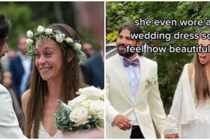 Nikahi pria buta, wanita ini pilih gaun taktil yang bisa dirasakan