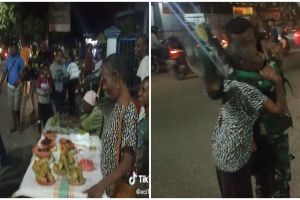Viral anggota TNI beri hormat pada sang ibu yang jualan di pelabuhan