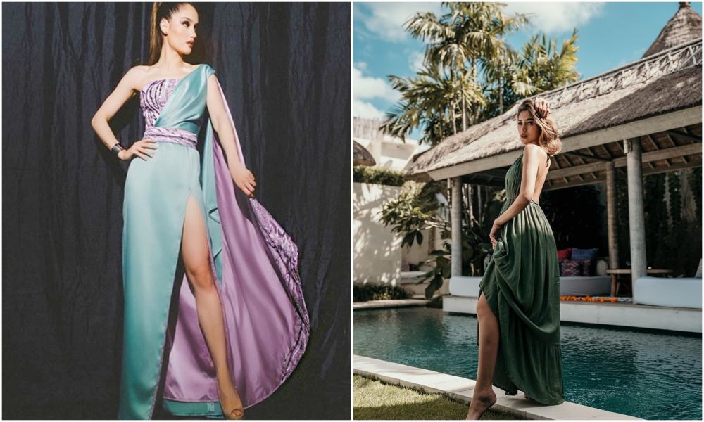 9 Beda gaya Cinta Laura dan Jessica Iskandar pakai long dress, elegan