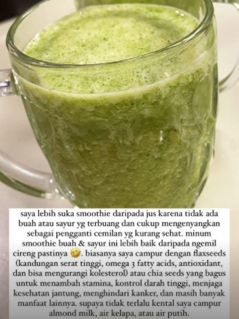 5 Trik Sarah Sechan buat minuman sehat, enak dan kaya nutrisi
