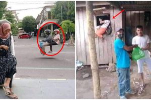 11 Momen lucu tampak di latar belakang foto, nggak nyangka