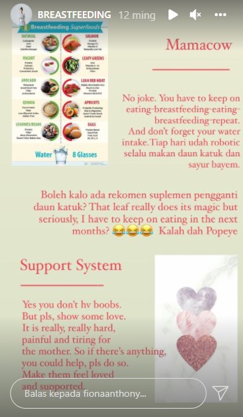 7 Makanan ini dikonsumsi dan dihindari istri Dion Wiyoko saat menyusui