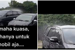 Viral fenomena hujan di satu mobil, ini cerita saksi mata