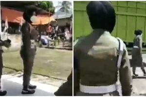 Tidak izin, sejumlah anggota Satpol PP ini diusir warga saat berteduh