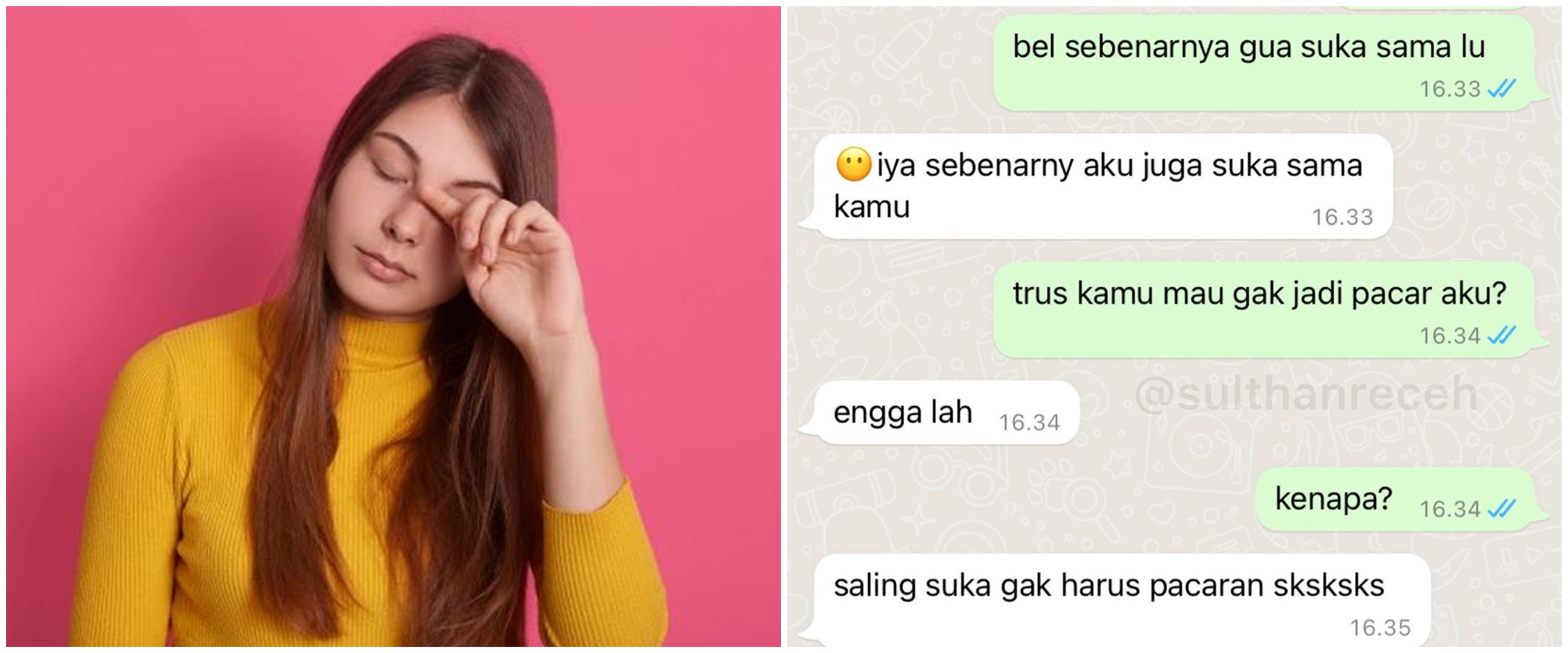 11 Chat lucu sama gebetan ini bukti cinta tak harus memiliki, nyesek