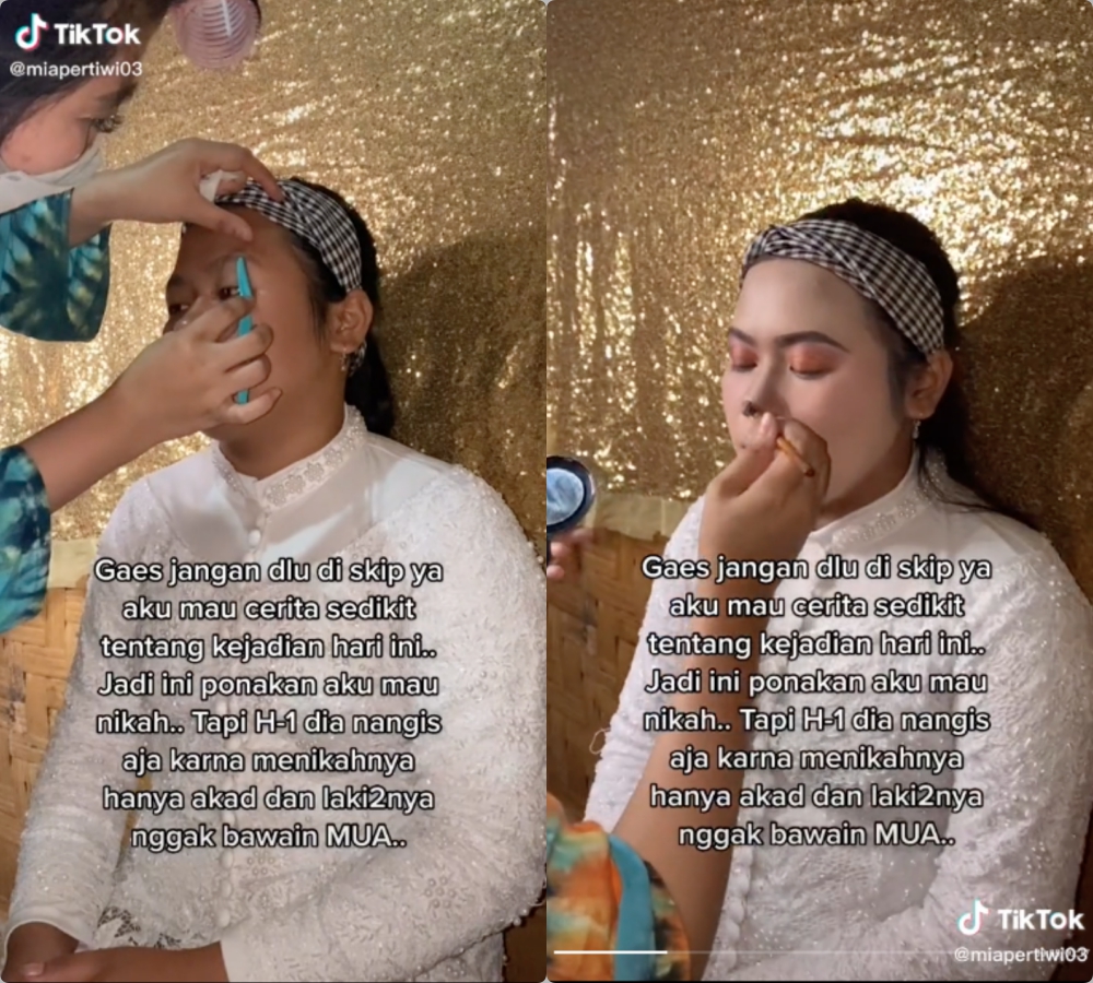 Wanita ini diminta jadi MUA pengantin dadakan, hasilnya bikin takjub