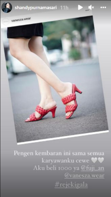 Bos MS Glow borong 1000 sandal buatan Vanessa Angel, rezeki untuk Gala