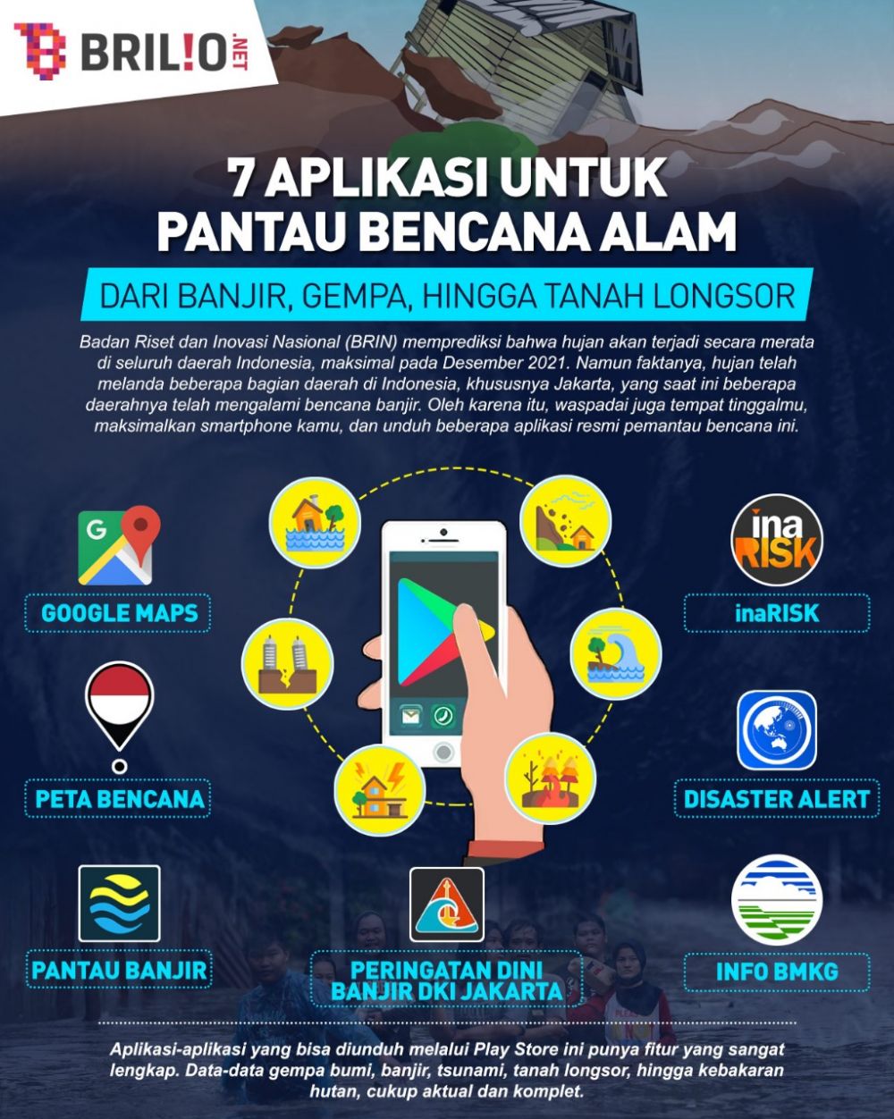 Jakarta banjir lagi, 7 aplikasi ini bantu warga pantau bencana alam