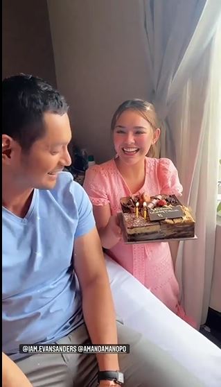 7 Potret ulang tahun Evan Sanders, Amanda Manopo beri kejutan