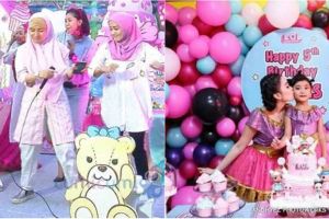 Dekorasi ulang tahun 7 anak pedangdut, Zaskia Gotik usung tema mermaid