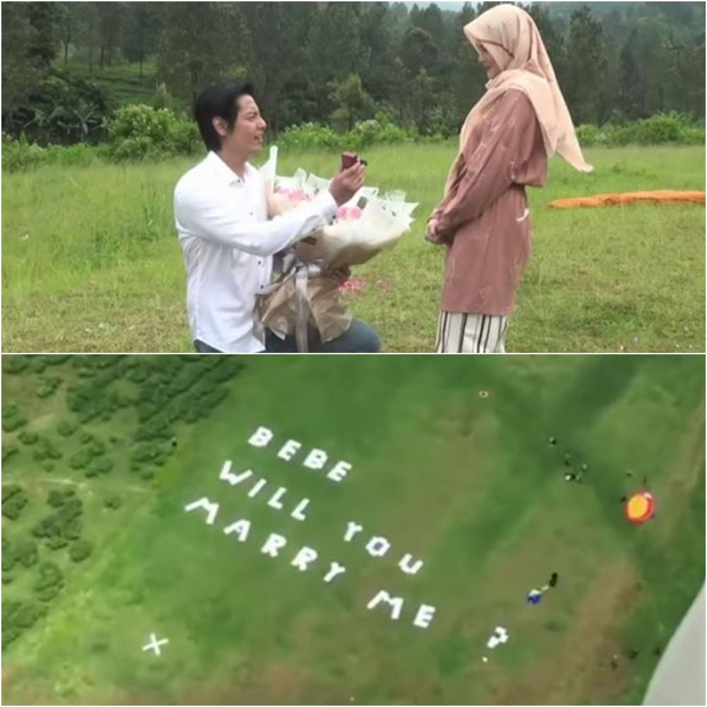 Cara 9 seleb lamar kekasih ini unik, ada yang mirip adegan Mr Bean