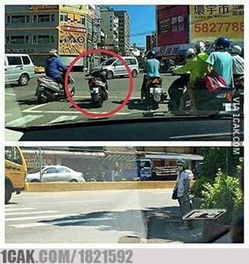 11 Momen lucu orang istirahat di lampu merah, tingkahnya ada-ada aja