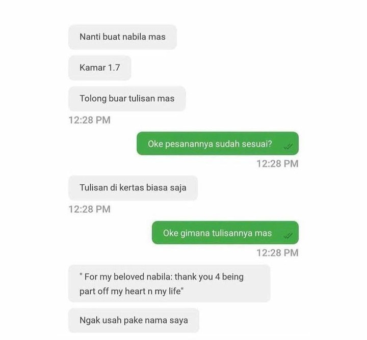 11 Chat lucu titip pesan ke pacar via ojek online, bikin baper
