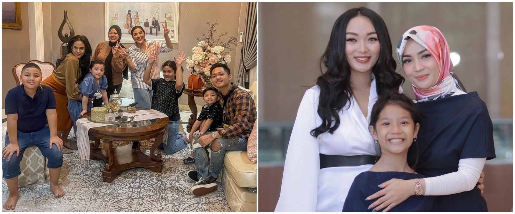 Momen 5 penyanyi bareng mantan istri pasangannya, akur banget