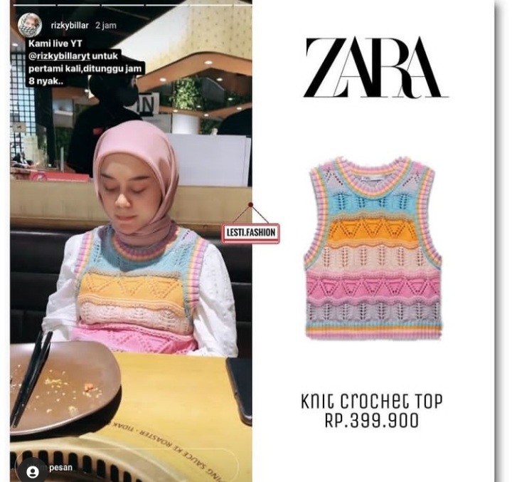 Inspirasi mode, 9 fashion item Lesty Kejora ini tak sampai Rp 500 ribu